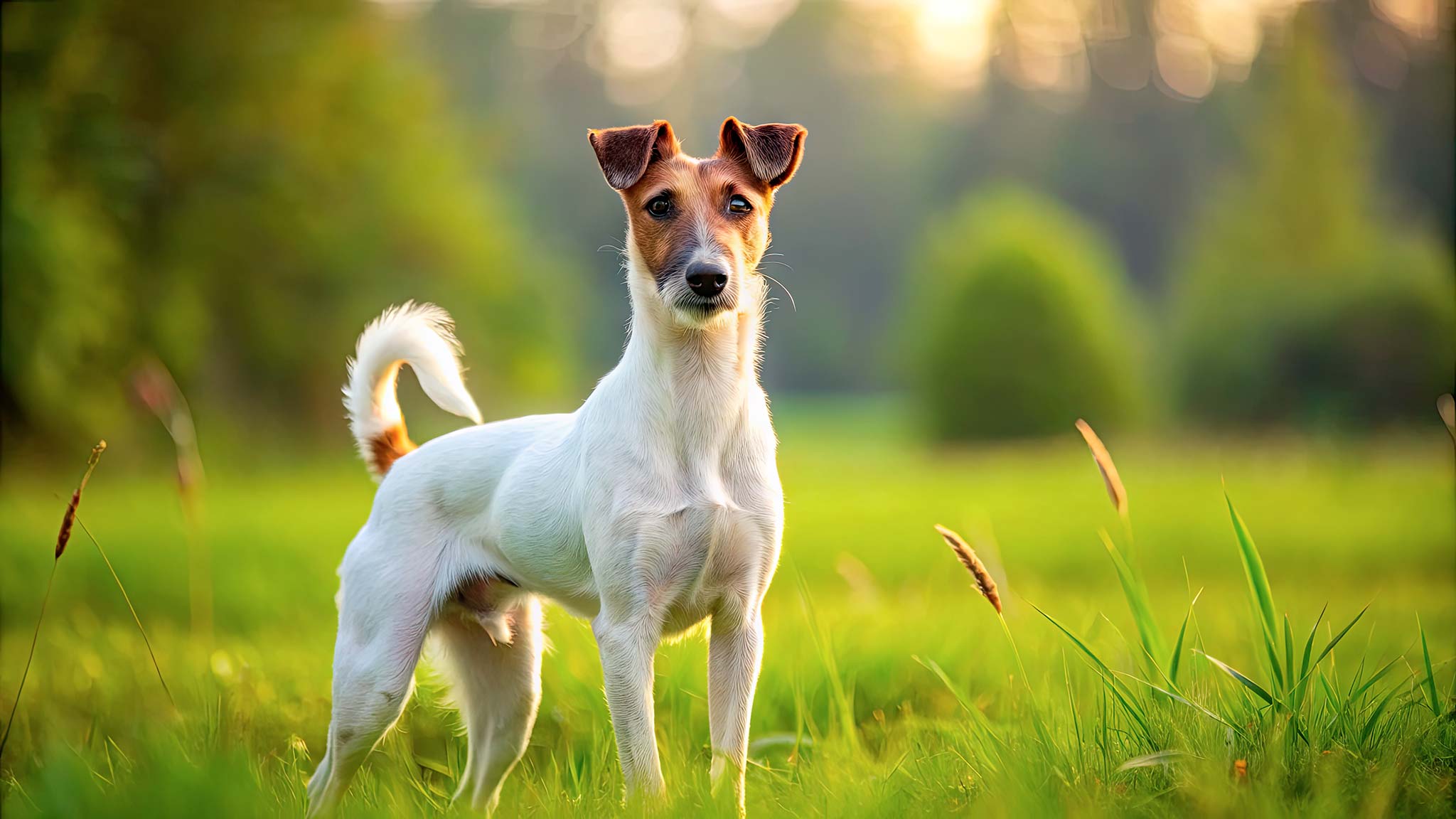 chien fox terrier à poil lisse