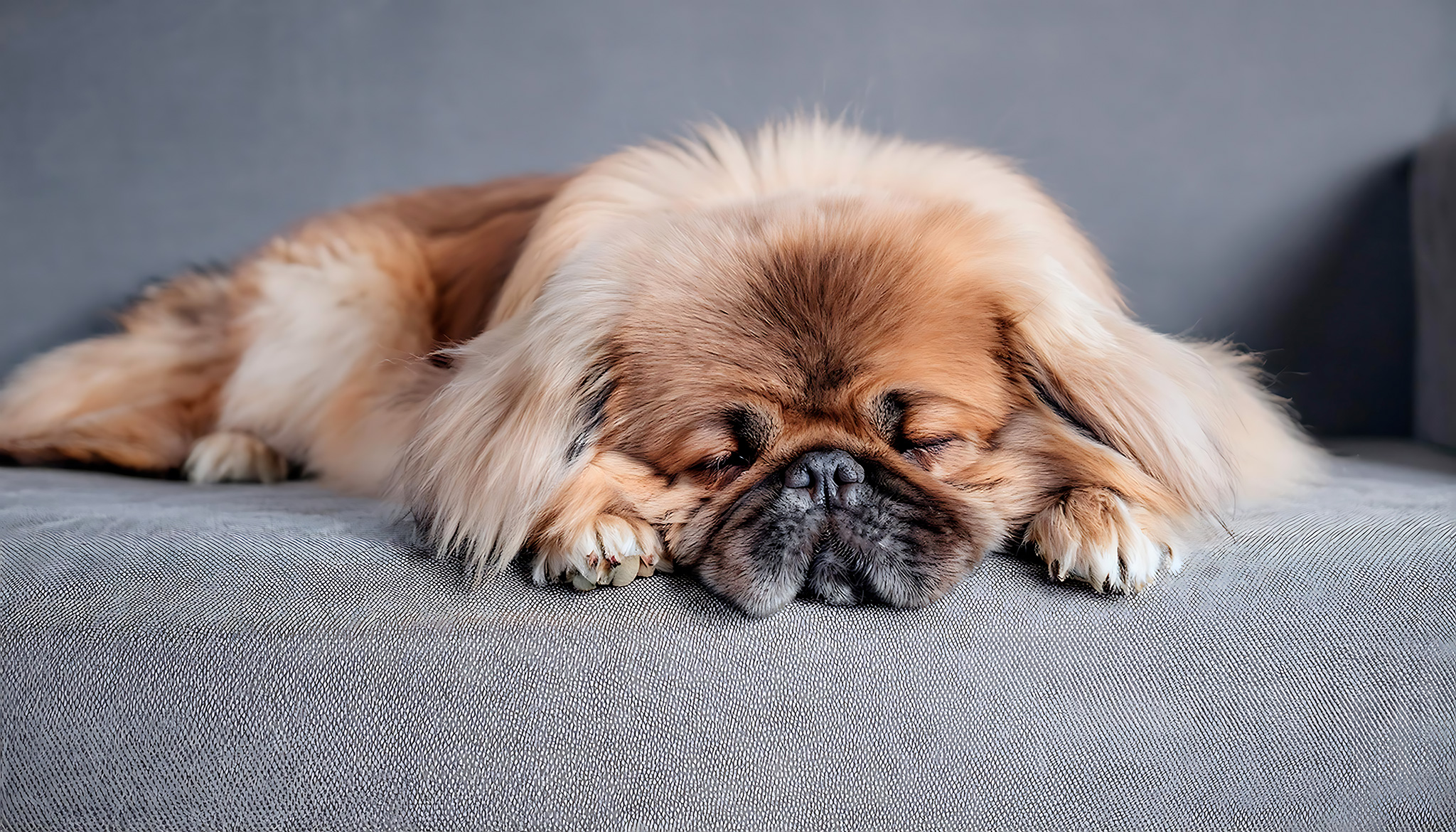 un chien pékinois